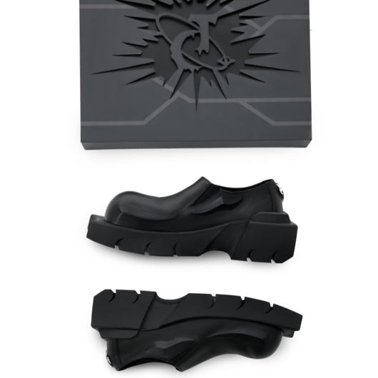 Zapatos Derby Plataforma Cabeza Redonda Cuero Genuino Cuernos Diablo - Image 4