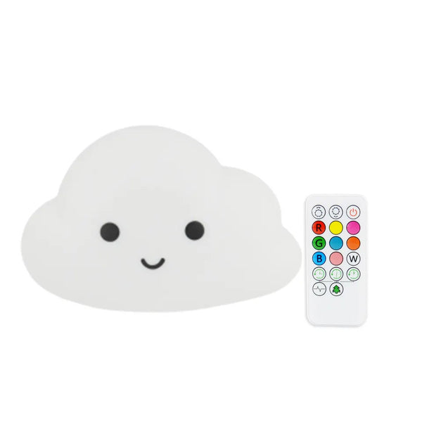 Lámpara Nocturna Nube Infantil con Control Remoto y Carga USB - Image 4