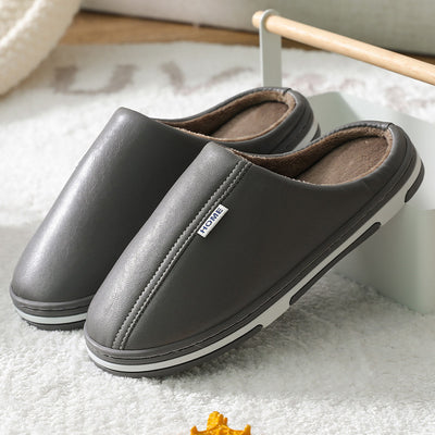 Pantuflas de Cuero PU para Pareja - Cómodas y Elegantes para Casa - Image 9