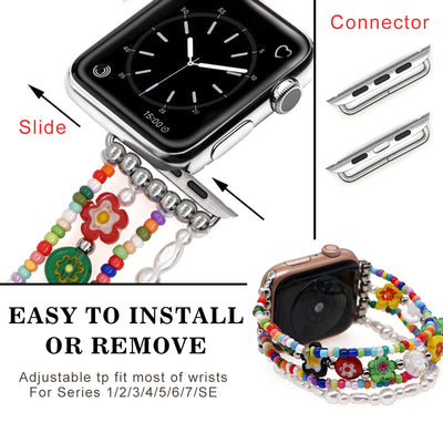 Correa de Reloj con Perlas de Vidrio y Cerámica Suave - Image 11