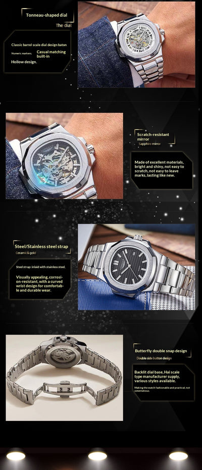 Reloj Automático Empresarial con Esfera Luminosa - Image 13