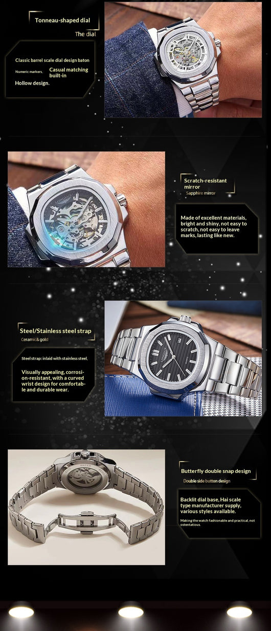 Reloj Automático Empresarial con Esfera Luminosa - Image 13