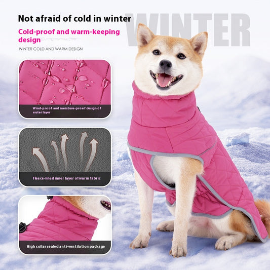 Abrigo Acolchado para Perros Medianos y Grandes - Algodón Térmico Protector