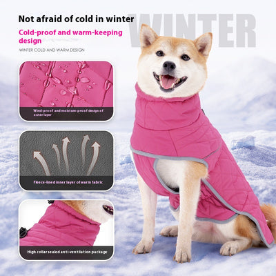 Abrigo Acolchado para Perros Medianos y Grandes - Algodón Térmico Protector