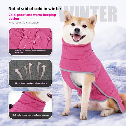 Abrigo Acolchado para Perros Medianos y Grandes - Algodón Térmico Protector