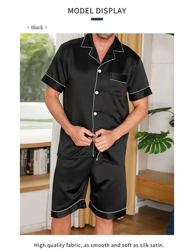 Pijama de Satén Mate Tipo Traje Fresco y Transpirable para Casa - Image 15