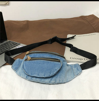 Bolsa de Pecho Denim Estilo Harajuku Japonés y Coreano - Image 14