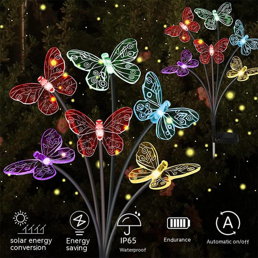 Lámpara Solar Mariposa para Jardín