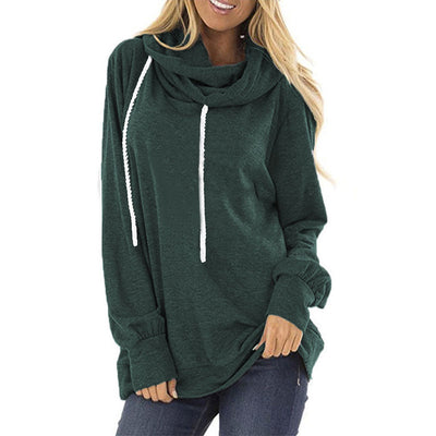 Sudadera con Capucha y Cordones Suelta Casual para Mujer - Image 10