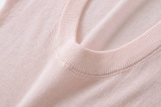 Blusa Ajustada de Lana Estilo Europeo - Cuello Redondo Liso y Elástico - Image 31