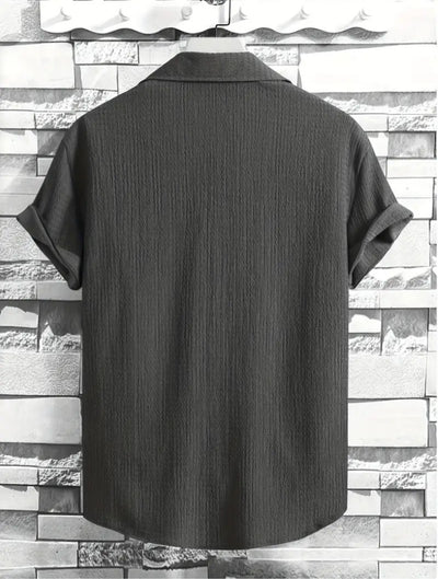 Camisa Casual de Manga Corta Holiday Leisure sin Arrugas para Hombre - Image 16