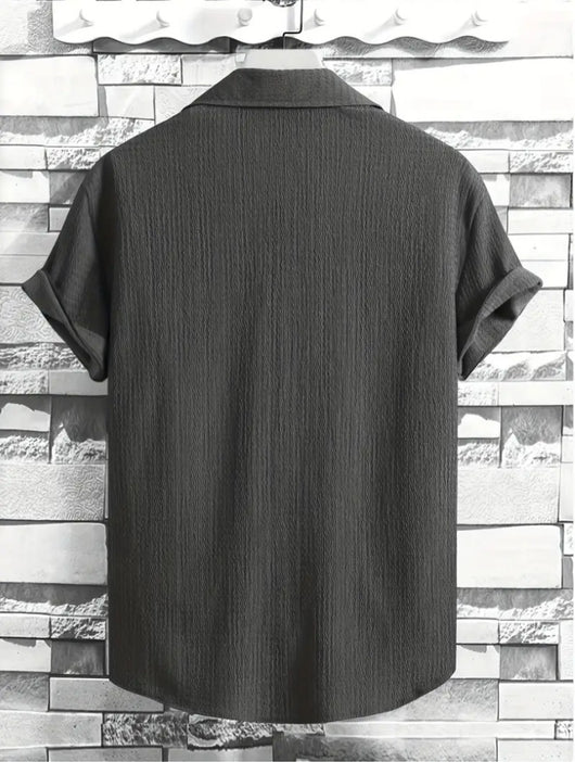 Camisa Casual de Manga Corta Holiday Leisure sin Arrugas para Hombre - Image 16