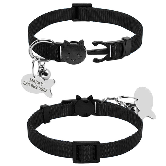 Collar de Seguridad Ajustable para Gatos con Cierre de Liberación Rápida y Placa de Identificación Personalizada - Image 16