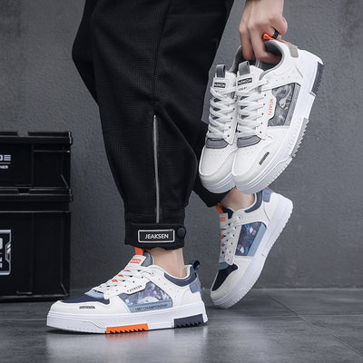 Tenis Blancos Casuales para Hombre - Zapatillas Versátiles de Moda