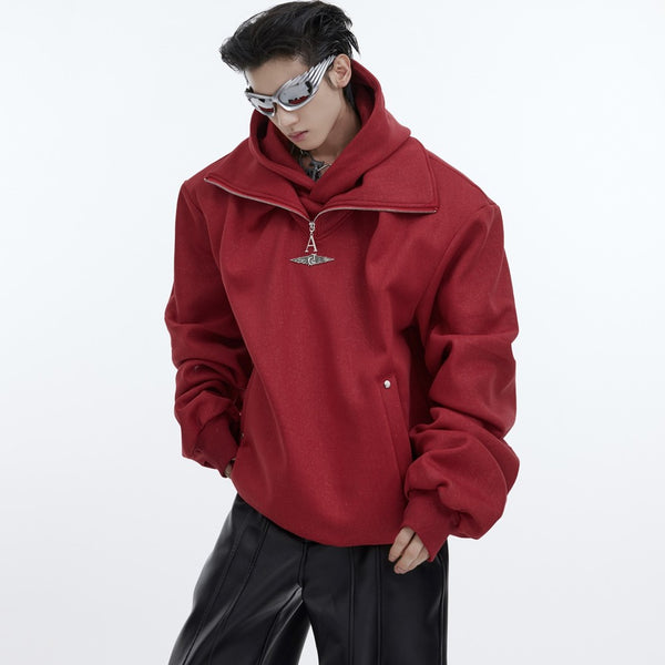 Sudadera Hoodie con Cuello Doble Acolchado