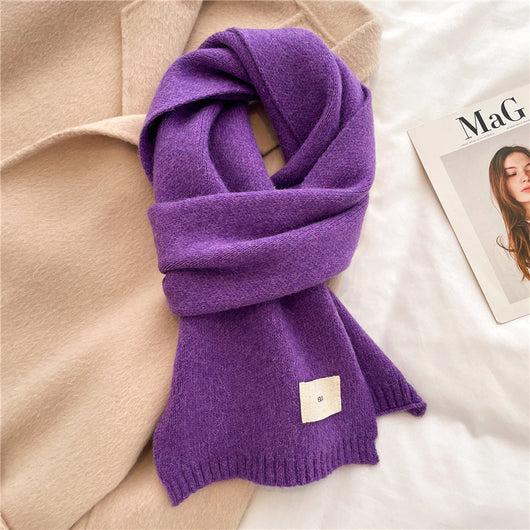 Bufanda Cálida de Color Liso para Otoño e Invierno - Image 25