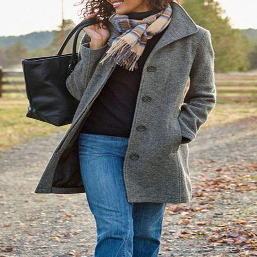 Abrigo de Lana Puro Largo Elegante para Mujer - Image 15