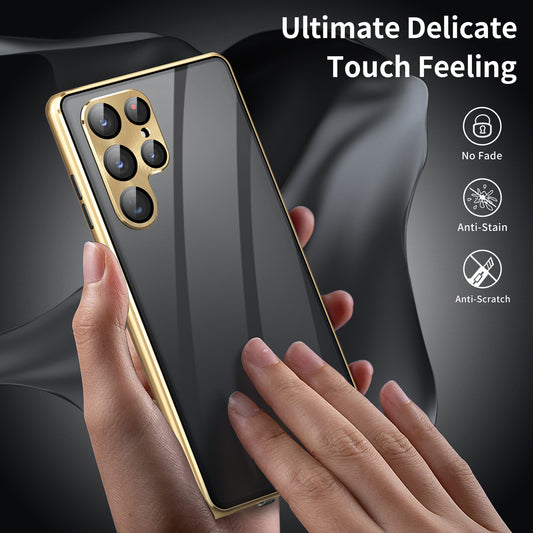 Funda Protectora Anti-Espías Samsung S23 Ultra/Plus con Marco Metálico