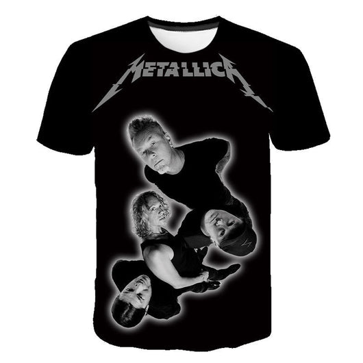 Camiseta Estampada Heavy Metal Cuello Redondo Manga Corta - Image 6
