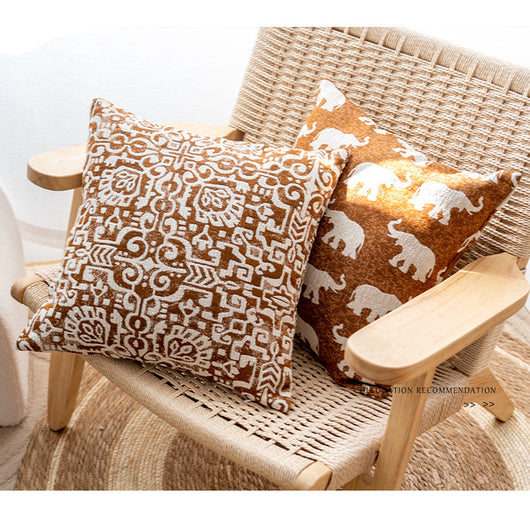 Cojín Decorativo Étnico con Tejido Teñido de Elefante - Image 13
