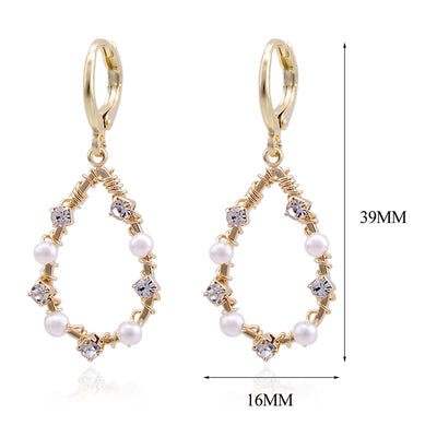 Aretes de Perla Artesanales Lujo Ligero Serie Océano - Clip Europeo Americano - Image 45