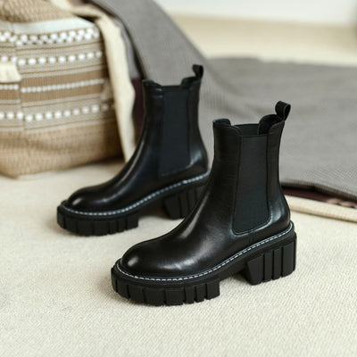 Bota Corta de Moda Simple en Ante Albaricoque - Image 18