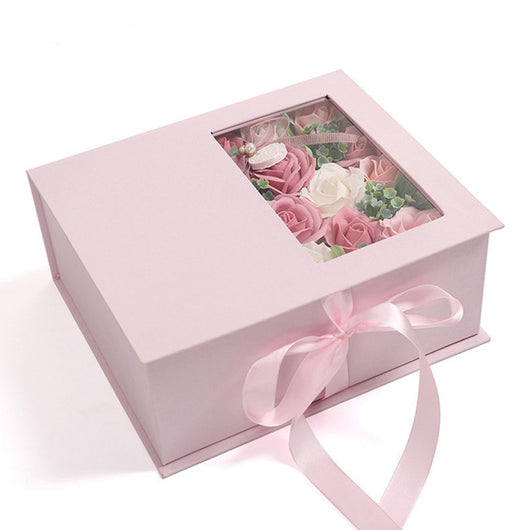 Caja de Jabón Floral en Forma de Corazón - Flores de Jabón Artesanal - Image 14