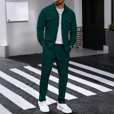 Conjunto de Dos Piezas: Cardigan y Pantalón Acanalado de Manga Larga - Image 5