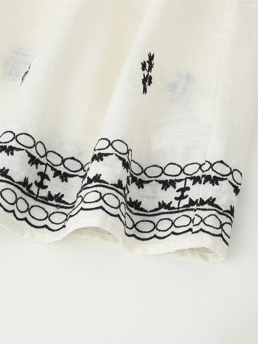 Blusa Casual Holgada con Encaje y Bordado - Manga Larga Estilo Europeo - Image 19