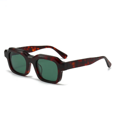 Gafas de Sol Acetato Grueso con Degradado de Color y Costuras Decorativas - Image 7
