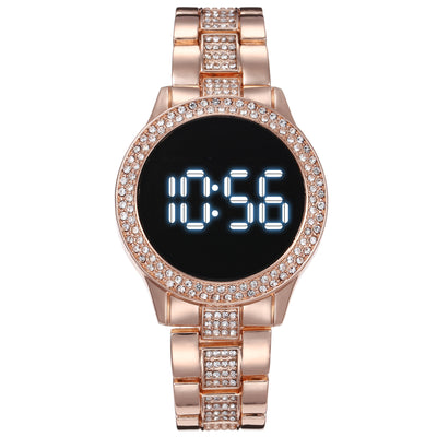 Reloj Deportivo LED Resistente al Agua con Doble Fila de Diamantes - Image 5