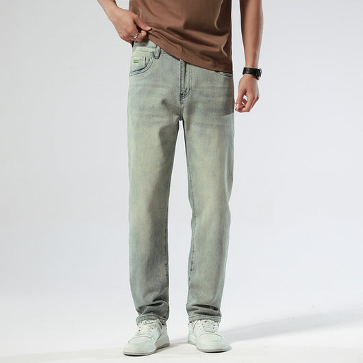 Pantalones Vaqueros Stretch Nostálgicos Slim Fit para Hombre