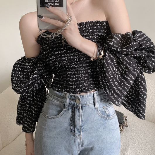 Blusa Palabra de Carácter con Mangas Abullonadas Versátil - Image 15