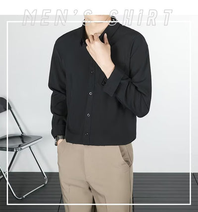 Camisa Suelta de Lino Coreana con Drapeado Elegante - Image 11