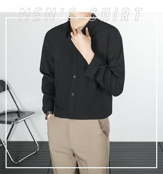Camisa Suelta de Lino Coreana con Drapeado Elegante - Image 11