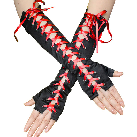 Guantes Punk de Satén Europeos y Americanos - Image 3