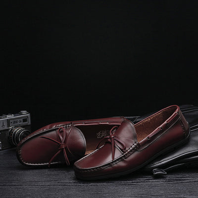 Zapatos Casuales de Cuero Estilo Coreano para Hombre