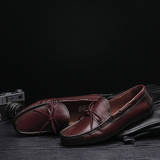 Zapatos Casuales de Cuero Estilo Coreano para Hombre