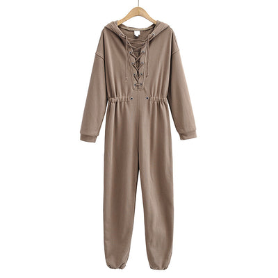 Jumpsuit Deportivo Holgado con Capucha y Cuerda Ajustable - Image 4