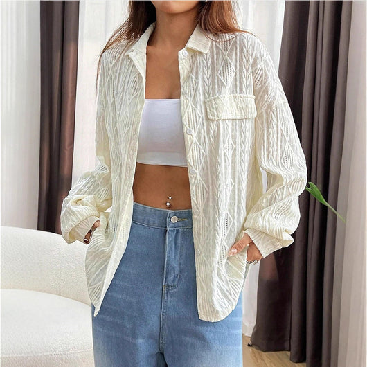 Camisa Suelta Oversize para Mujer - Abrigo Versátil - Image 4