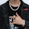 Cadena Hip Hop Cuadrada de Piedra de Caramelo - Collar y Pulsera