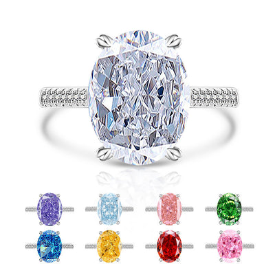 Anillo Versátil de Diamante Hielo Floral en Carbono Alto para Mujer - Image 35