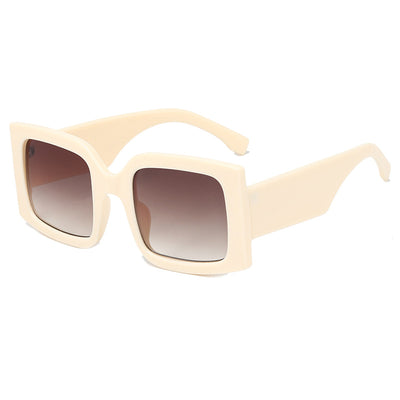 Large-frame green and tortoise shell sunglasses with gradient blue to yellow square lenses. - Image 10