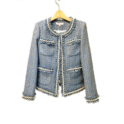 Abrigo de Tweed Slim Temperamento para Mujer - Image 8
