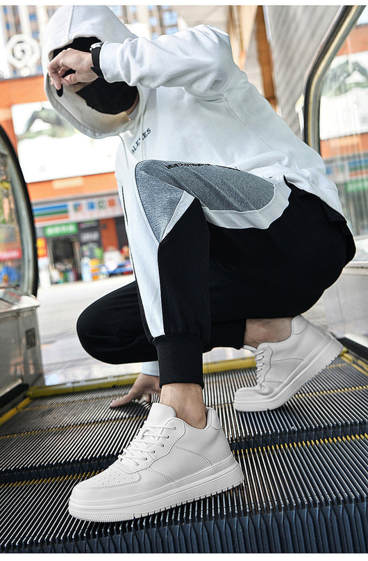 Tenis Blancos Bajos Estilo Coreano para Hombre - Image 13