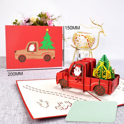 Tarjetas Navideñas Emergentes 3D Árbol de Navidad con Decoraciones y Pegatinas - Image 8