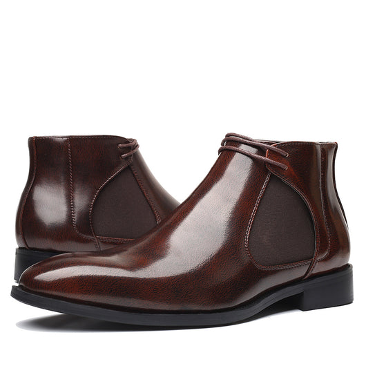 Zapatos de Cuero Puntiagudos Ligeros Talla 48 - Botines Elegantes para Caballero - Image 4