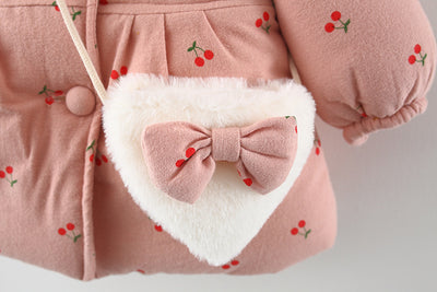 Abrigo de Algodón Niña con Forro Polar Estampado Frutas y Bolsa Incluida - Image 27