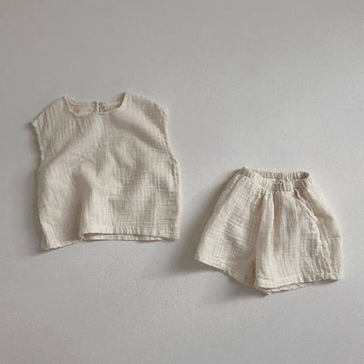 Conjunto de Shorts y Chaleco Transpirable a Juego para Niños - Image 3