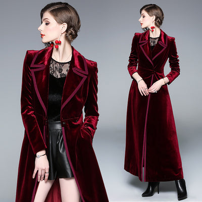 Abrigo Trench Largo Elegante para Mujer - Image 12